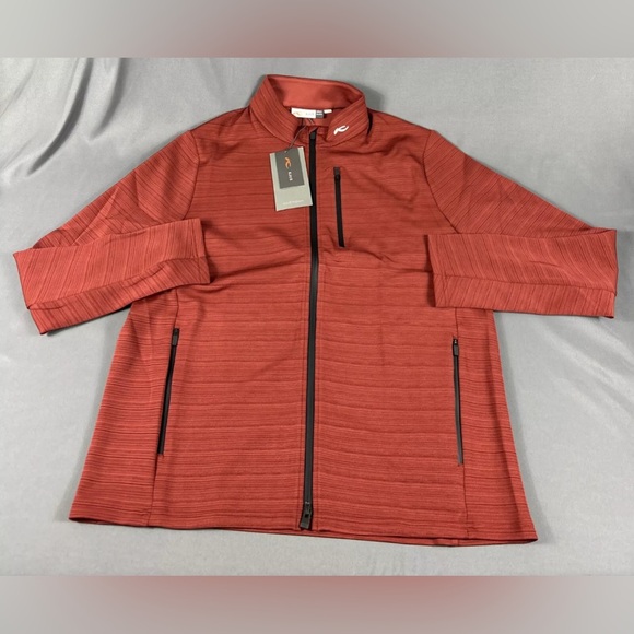 KJUS Golf Jacket Colton Midlayer XXL 56 Cedar Red Polyester Spandex